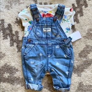 NWT oshkosh overalls and gap onesie